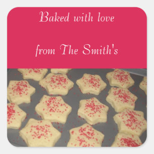 Christmas Baking Square Sticker