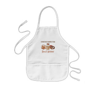Christmas Baking Team Bowl Stirrer Kids Apron