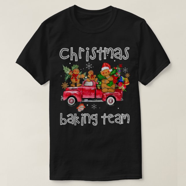 Christmas Baking Team Gingerbread Cookie  T-Shirt (Design Front)