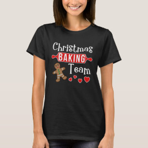Christmas baking team gingerbread holiday hearts b T-Shirt