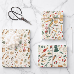 Christmas Baking  Wrapping Paper Sheet