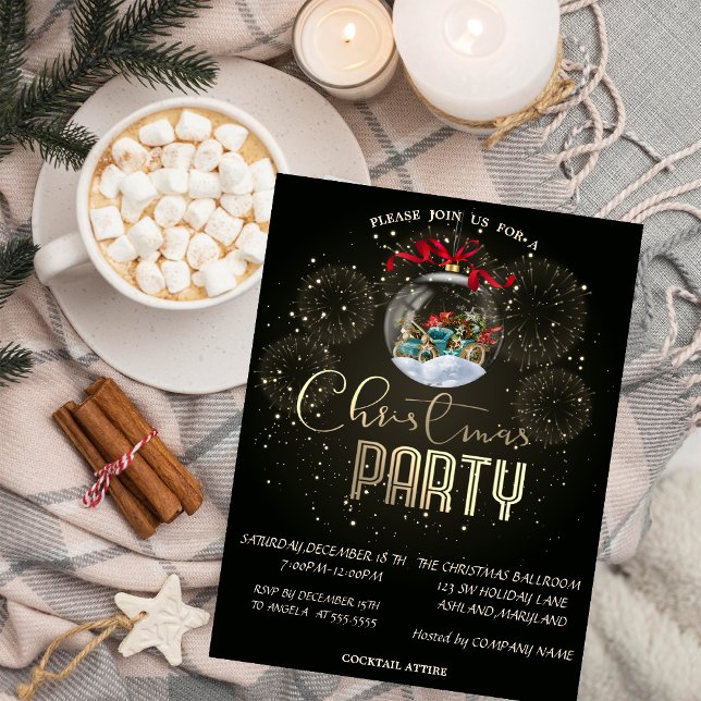Christmas Ball,Fireworks Christmas Company  Invitation (Creator Uploaded)