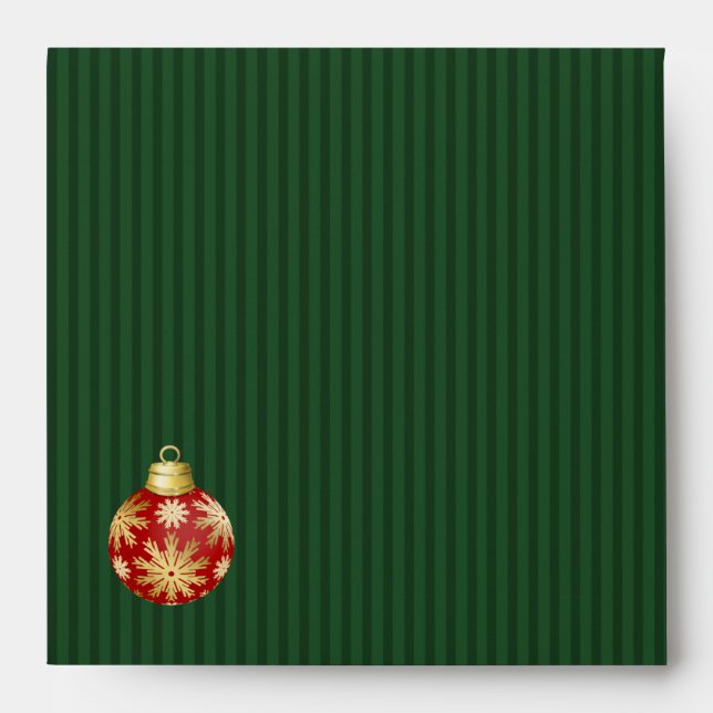 Christmas Ball Green envelope (Front)