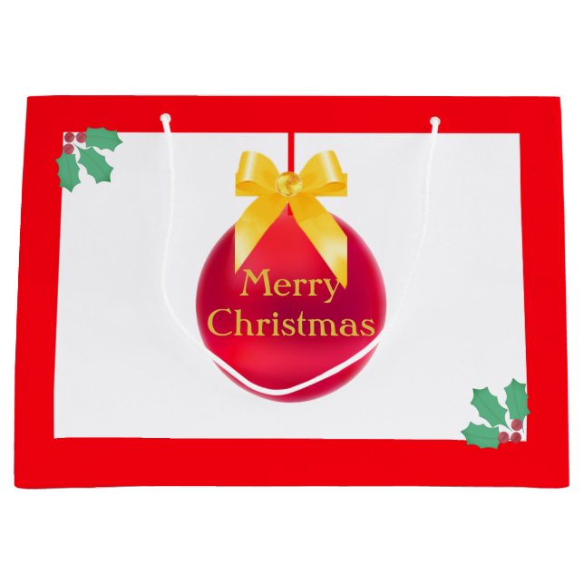 Christmas Ball Large Gift Bag (Front)