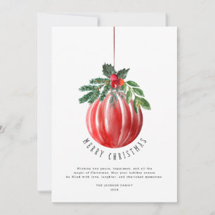 Christmas Ball Merry Christmas Non Photo Holiday Card
