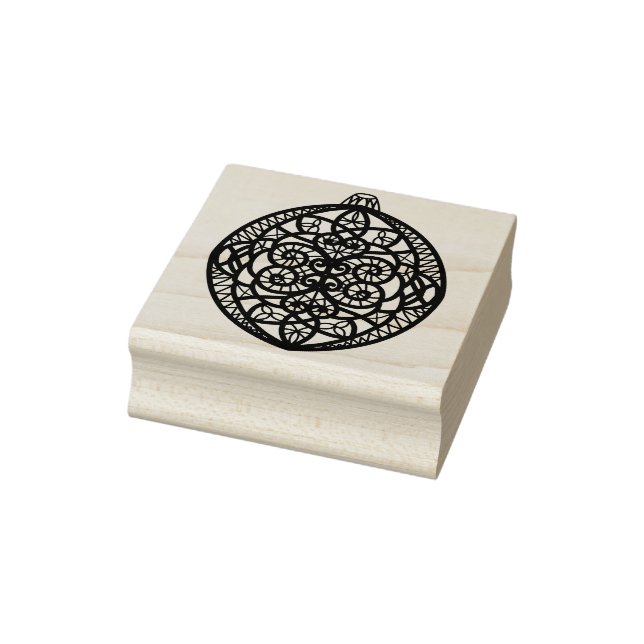 christmas ball ornament art stamp (Stamp)