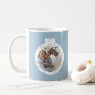 Christmas Ball Pastel Blue Photo Holiday Coffee Mug