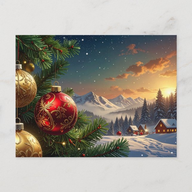 christmas ball postcard (Front)
