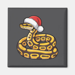 Christmas Ball Python Ugly Xmas Sweater Snake Love Magnet