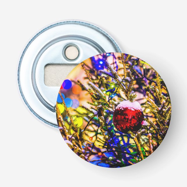 Christmas Ball Red Bottle Opener (Front)