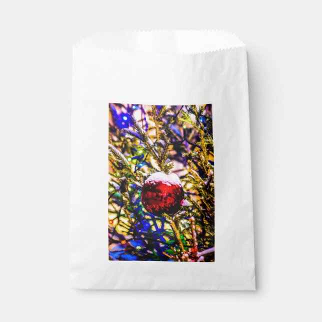 Christmas Ball Red Favour Bag (Front)