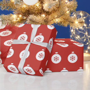 Christmas Ball Red Wrapping Paper