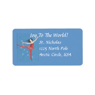 Christmas Ballerina Address Labels