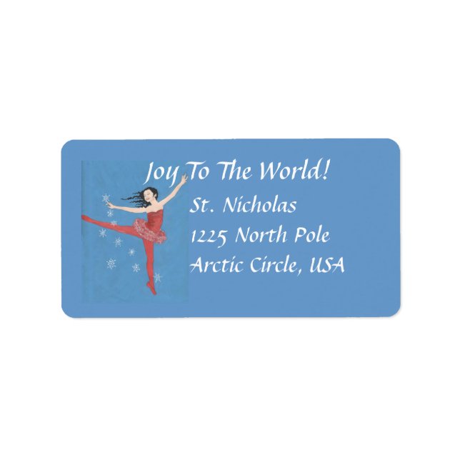 Christmas Ballerina Address Labels (Front)
