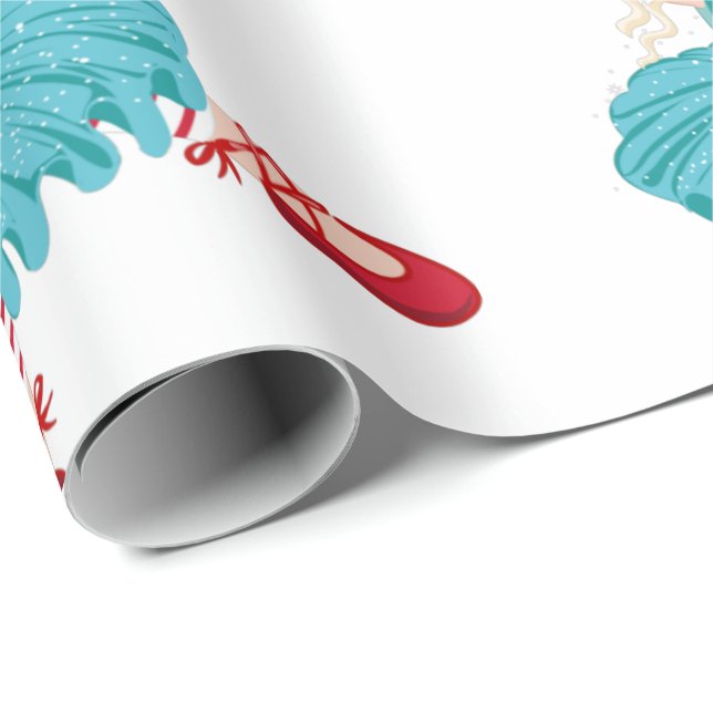 Christmas Ballerina   Wrapping Paper (Roll Corner)