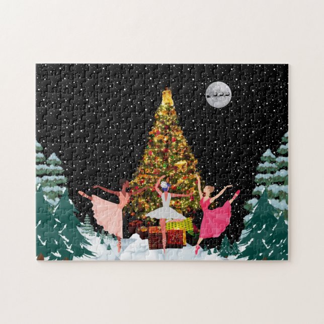Christmas Ballerinas In Snow Jigsaw Puzzle (Horizontal)