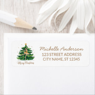 Christmas ballet Ballerina dancer Return Address  Label