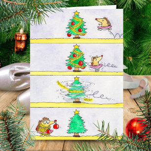 Christmas Ballet Comic greeting Card