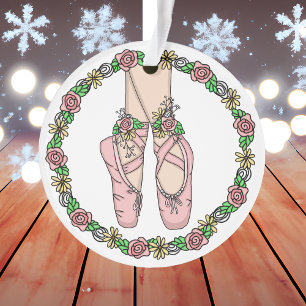 Christmas Ballet Slippers Personalised  Ornament