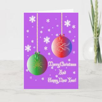 Christmas Balls 3 Holiday Card