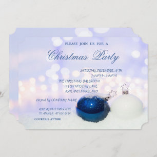 Christmas Balls,Corporate Christmas Party Invitation