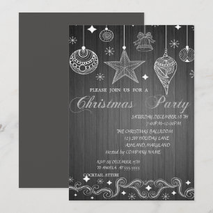 Christmas Balls ,Corporate Christmas Party Invitation