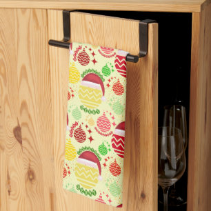 Christmas Balls Fun Festive Christmas Tea Towel