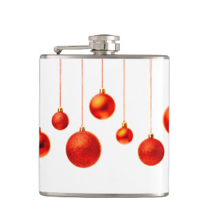 Christmas Balls Hip Flask