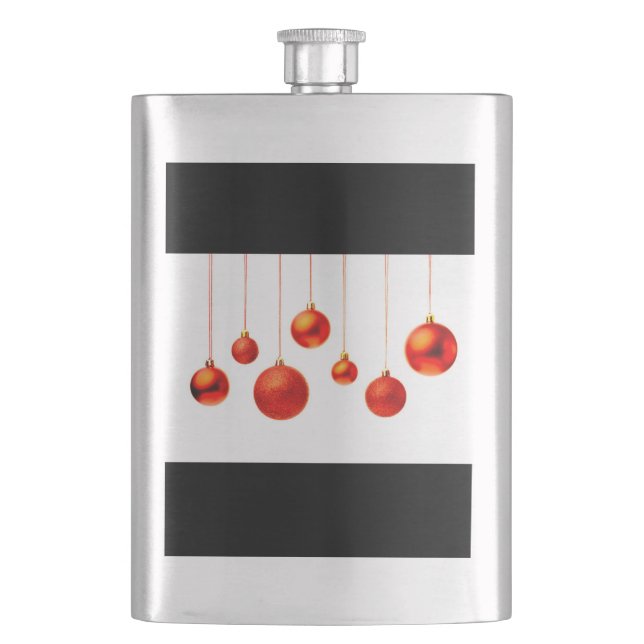 Christmas Balls Hip Flask (Front)