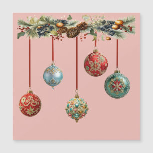 Christmas Balls Magnetic Card