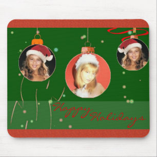 Christmas Balls Photo Frame Mousepad