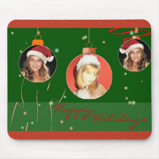 Christmas Balls Photo Frame Mousepad (Front)