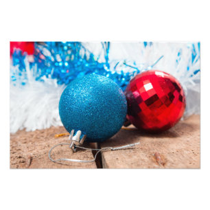 Christmas balls photo print