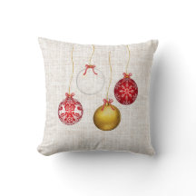 Christmas Balls Throw Pillows