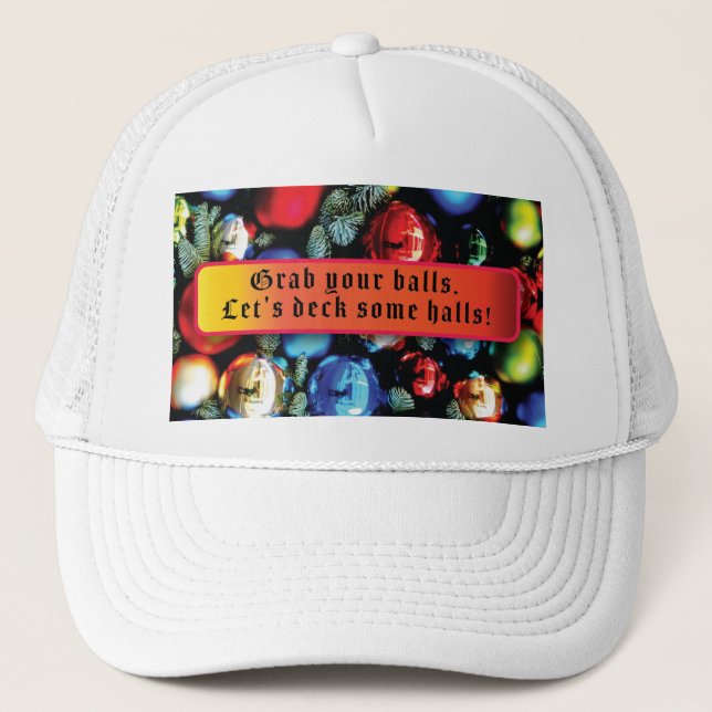 Christmas Balls Trucker Hat (Front)
