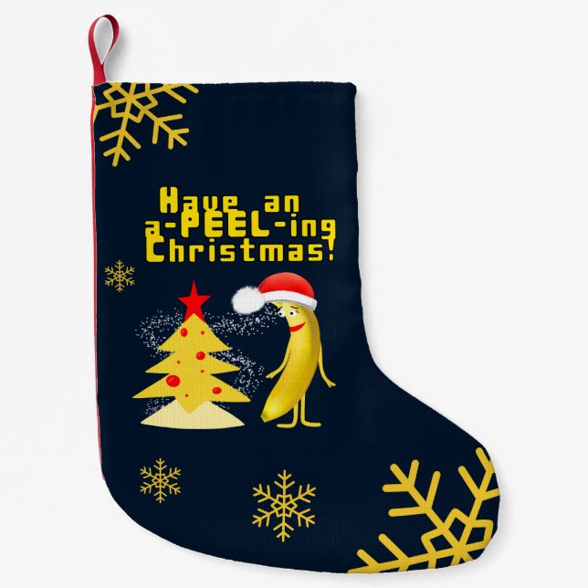 Christmas banana small christmas stocking (Front)