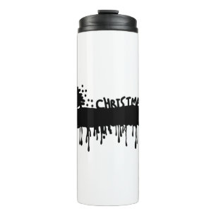 Christmas banner thermal tumbler