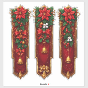 Christmas Banners Featuring Poinsettias