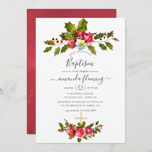 Christmas Baptism Invitation