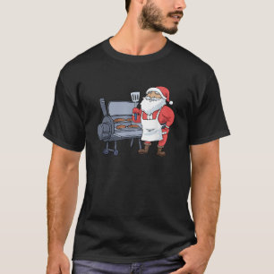 Christmas Barbecue Santa Claus Grill Smoker Steak  T-Shirt