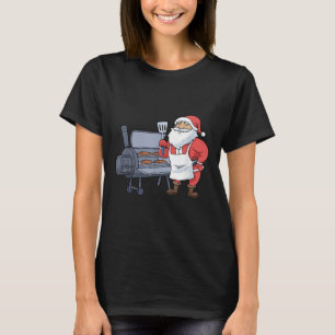 Christmas Barbecue Santa Claus Grill Smoker Steak T-Shirt