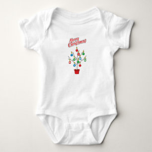 Christmas Bare Branch Tree - Merry Christmas Baby Bodysuit