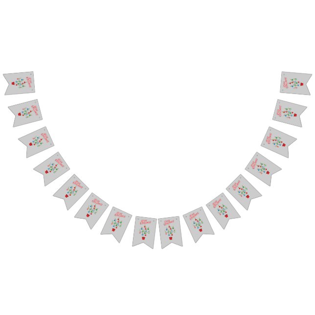 Christmas Bare Branch Tree - Merry Christmas Bunting (All)