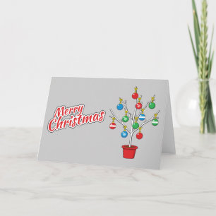 Christmas Bare Branch Tree - Merry Christmas Card