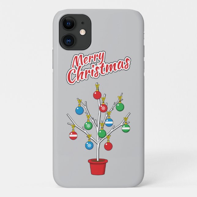 Christmas Bare Branch Tree - Merry Christmas Case-Mate iPhone Case (Back)