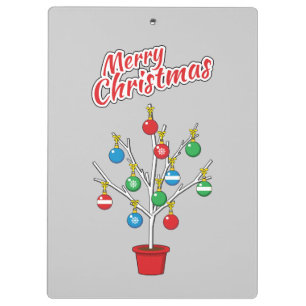 Christmas Bare Branch Tree - Merry Christmas Clipboard