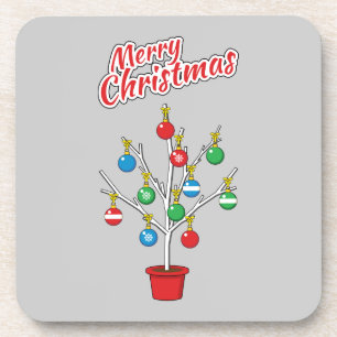Christmas Bare Branch Tree - Merry Christmas Coaster