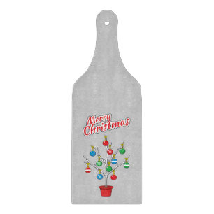 Christmas Bare Branch Tree - Merry Christmas Cutting Board