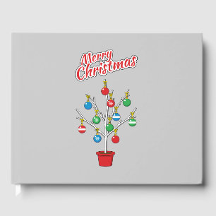 Christmas Bare Branch Tree - Merry Christmas Guest Book