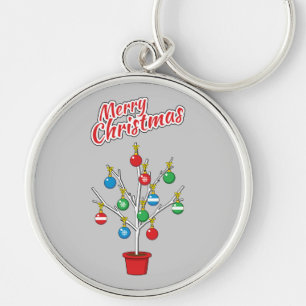 Christmas Bare Branch Tree - Merry Christmas Key Ring
